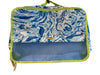 Lily Pulitzer Blue, White & Green Nylon Mesh Panel Top Handle Square Luggage Blue, White & Green