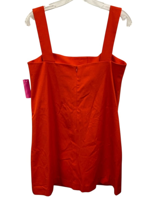 Pearl by Lela Rose Size Medium Orange Cotton Blend Sleeveless Floral Dress Orange / Medium