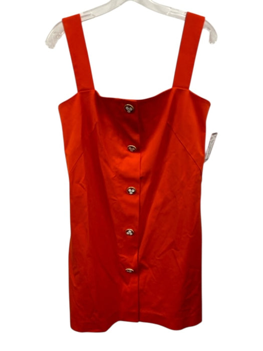 Pearl by Lela Rose Size Medium Orange Cotton Blend Sleeveless Floral Dress Orange / Medium