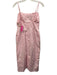Fanm Mon Size Small Pink & Green Cotton Spaghetti Strap Floral Embroidery Dress Pink & Green / Small