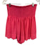 Koch Size S/M Neon Pink Polyester Smocked Tie Straps Cropped Short Set Neon Pink / S/M