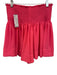 Koch Size S/M Neon Pink Polyester Smocked Tie Straps Cropped Short Set Neon Pink / S/M