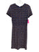 St. John Size 6 Blue, Orange, Gold Rayon & Wool Short Sleeve Knit Fringe Dress Blue, Orange, Gold / 6