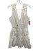 Ramy Brook Size M White Cotton & Spandex Sleeveless V Neck Elastic Waist Dress White / M