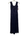 Adrianna Papell Size 4 Navy Blue Polyester Off Shoulder Fully Sequined Gown Navy Blue / 4