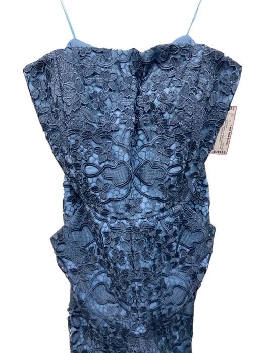 Mestiza New York Size 6 Blue Polyester Strapless Crochet Lace Overlay Jumpsuit Blue / 6
