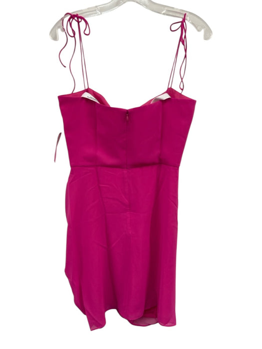 Amanda Uprichard Size M Pink Polyester Sleeveless Rose detail Dress Pink / M