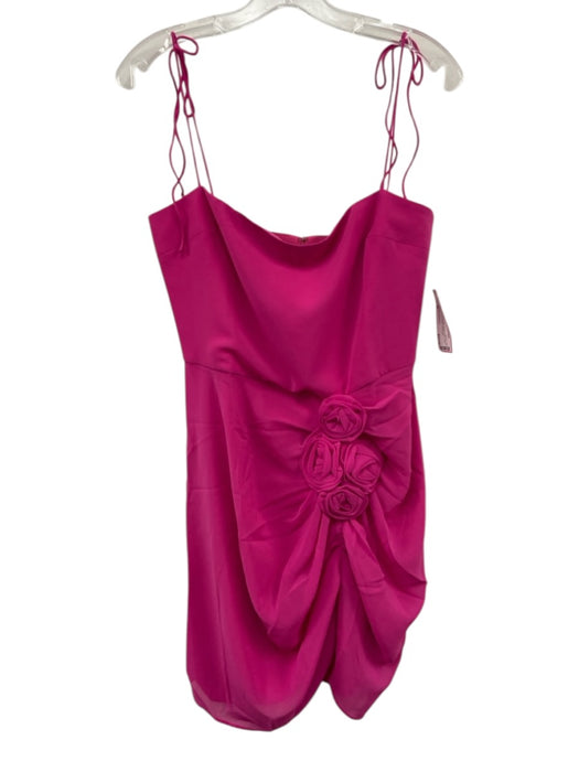 Amanda Uprichard Size M Pink Polyester Sleeveless Rose detail Dress Pink / M