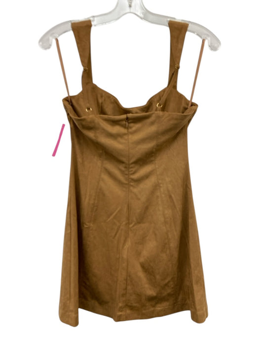 Runaway The Label Size S Brown Polyester Blend Sleeveless Mini Dress Brown / S