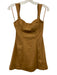 Runaway The Label Size S Brown Polyester Blend Sleeveless Mini Dress Brown / S