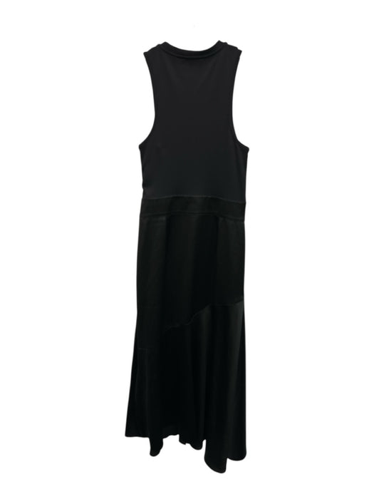 Ted Baker Size 2 Black Polyamide Sleeveless Ribbed Buckle Wrists Midi Dress Black / 2