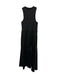 Ted Baker Size 2 Black Polyamide Sleeveless Ribbed Buckle Wrists Midi Dress Black / 2