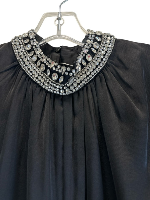 Misa Size XS Black Polyester Sleeveless Rhinestone Back Zip Maxi Dress — Labels Resale Boutique