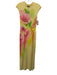 AFRM Size S Yellow & Multi Polyester Sleeveless Floral Maxi Mesh Overlay Dress Yellow & Multi / S