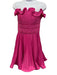 AMUR Size 4 Pink Cotton Strapless Pleats Mini Horsehair Trim Dress Pink / 4