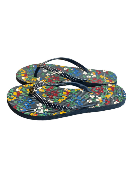 Tory Burch Shoe Size EST 7.5/8 Blue Multi Manmade Material Thong Strap Shoes Blue Multi / EST 7.5/8