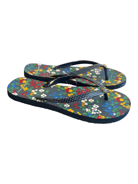 Tory Burch Shoe Size EST 7.5/8 Blue Multi Manmade Material Thong Strap Shoes Blue Multi / EST 7.5/8