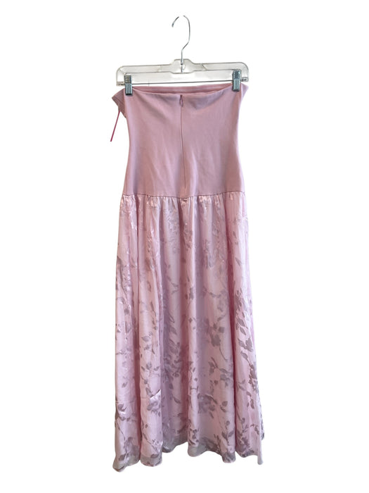 Cami NYC Size 4 Pink Viscose Drop Waist Strapless Back Zip Floral Dress Pink / 4