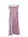 Cami NYC Size 4 Pink Viscose Drop Waist Strapless Back Zip Floral Dress Pink / 4
