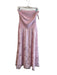 Cami NYC Size 4 Pink Viscose Drop Waist Strapless Back Zip Floral Dress Pink / 4