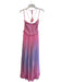 Rococo Sand Size M Pink Viscose Strapless Halter Tassel Layered Dress Pink / M
