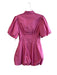 Simkhai Size 4 Pink Cotton & Polyamide Puff Sleeves Collar Bubble Skirt Dress Pink / 4