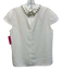 Ted Baker Size 2 White Polyester Short Sleeve Rhinestone Collar Back Button Top White / 2