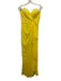 RENE RUIZ Size 4 Yellow Polyester Strapless Chiffon Overlay Pleated Top Gown Yellow / 4