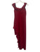 Shoshanna Midnight Size 4 Red Polyester Off Shoulder Pleated Top Side Slit Gown Red / 4