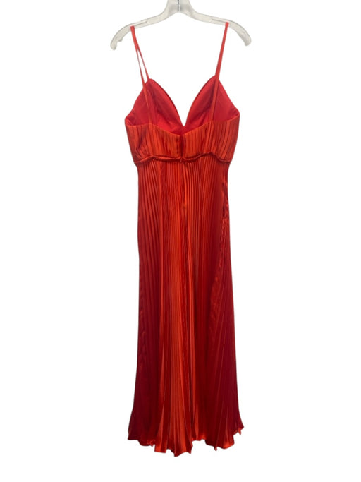 Ieena for Mac Duggal Size 6 Orange Polyester Satin Spaghetti Strap Jumpsuit Orange / 6