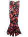 Parker Black Size S / 6 Black, Red & Multi Polyester Floral Strapless Gown Black, Red & Multi / S / 6