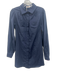 Ramy Brook Size S Navy Blue Cotton Long Sleeve Collar Button Down Mini Dress Navy Blue / S