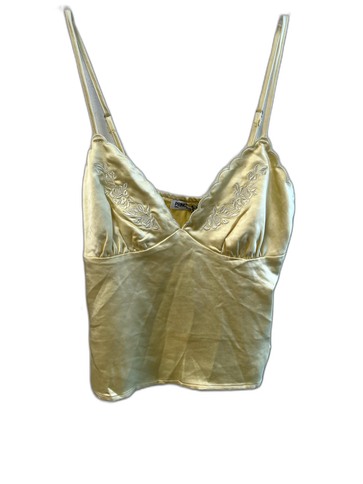 Princess Polly Size 4 Yellow Polyester Blend Adjustable Spaghetti Straps Top Yellow / 4