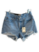 Levis Size 26 Light Blue Cotton Mid Rise Button Fly 5 Pocket Frayed Hem Shorts Light Blue / 26