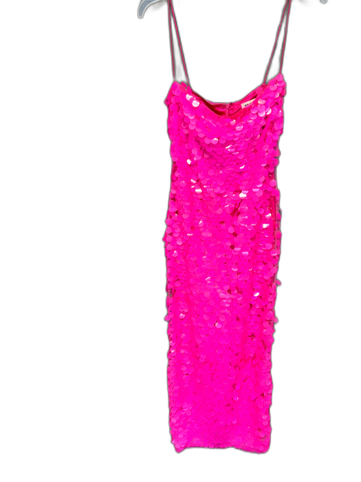 New Arrivals Size Est XS Hot pink No Fabric Tag Spaghetti Strap Spangles Dress Hot pink / Est XS