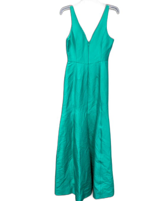 Halston Heritage Size Est 0 Green Cotton Blend Strapless Back Zip Lined Gown Green / Est 0