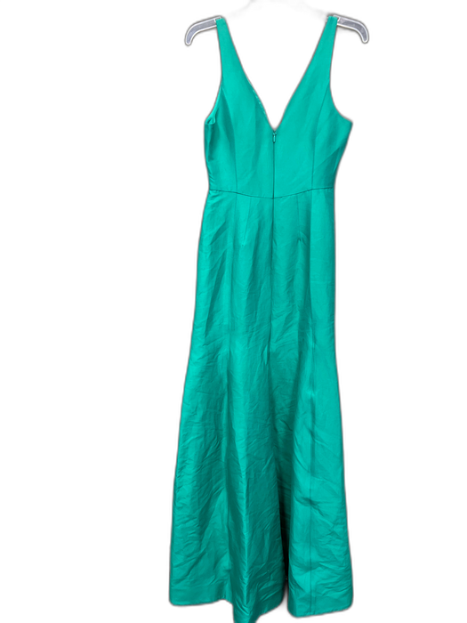 Halston Heritage Size Est 0 Green Cotton Blend Strapless Back Zip Lined Gown Green / Est 0