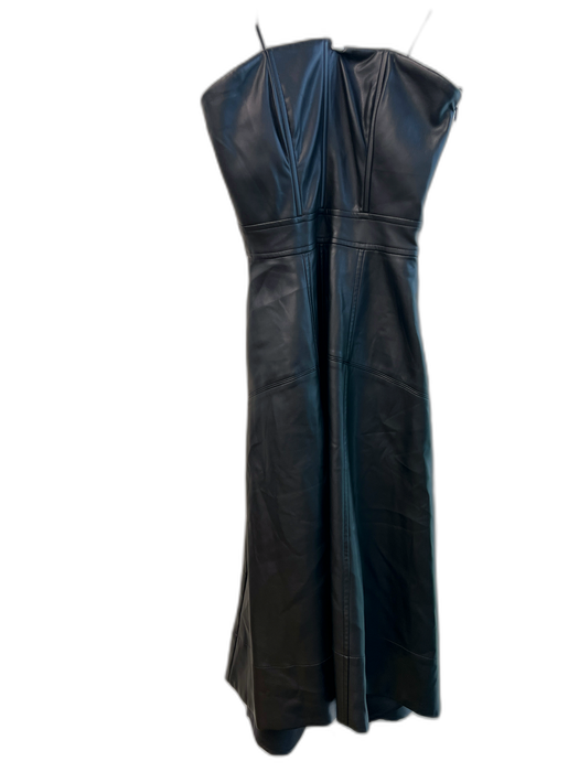 Cinq a Sept Size 4 Black No Fabric Tag Strapless Side Zip Seam Detail Dress Black / 4