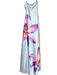 Runaway The Label Size Small Blue & Multi Polyester Lined Abstract Floral Gown Blue & Multi / Small