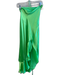 Amanda Uprichard Size Small Neon Green Silk Low Back Halter Seam Detail Dress Neon Green / Small