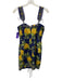 Farm Rio Size S Navy Blue, Green & Yellow Linen Blend Botanical Pineapple Dress Navy Blue, Green & Yellow / S
