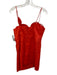 Farm Rio Size S Red Linen Spaghetti Strap Botanical Applique Back Zip Dress Red / S