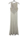Carmen Marc Valvo Size 4 White & Gold Polyester Blend Sequin Sleeveless Gown White & Gold / 4
