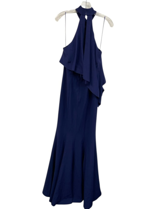Jay Godfrey Size 4 Navy Blue Polyester Blend High Neck Sleeveless Gown Navy Blue / 4