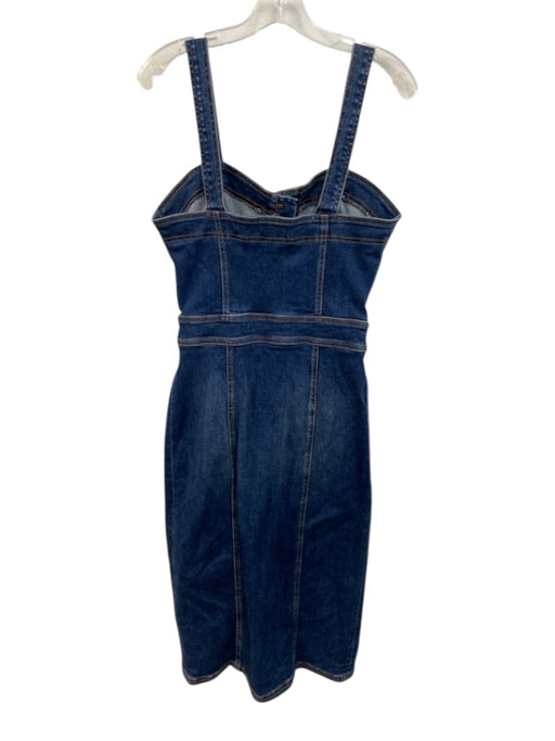 Ramy Brook Size 29 Medium dark wash Cotton Blend Denim Sleeveless Paneled Dress Medium dark wash / 29