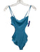 SKIMS Size S Aqua Blue Cotton Ribbed Spaghetti Strap Side Cut Outs Bodysuit Aqua Blue / S