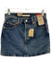 Levi's Size 25 Medium dark wash Cotton Denim 5 Pocket Button Fly Mini Skirt Medium dark wash / 25
