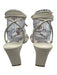 Dolce Vita Shoe Size 8.5 White & Gold Leather Strappy Midi Block Heel Sandals White & Gold / 8.5