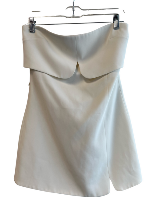 Alexis Size Est S White No Fabric Tag Sleeveless solid color Fold Over Dress White / Est S