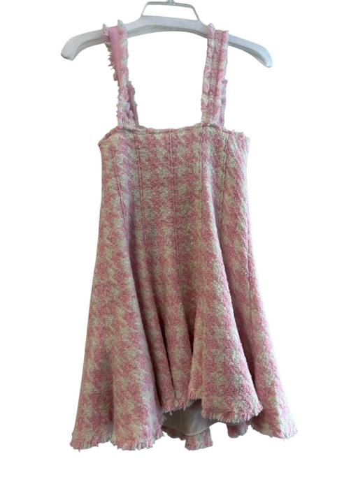 Love Shack Fancy Size 4 Cream & pink Polyester Blend Tweed Sweetheart Dress Cream & pink / 4